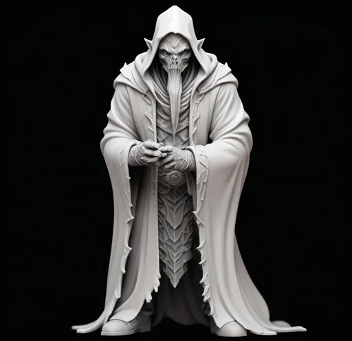 Prompt: 3D Printable Resin Miniature, detailed gaming character, dynamic pose, intricate features, solid gray resin, fantasy theme, ultra-detailed design, perfect for tabletop games, emphasizing textures and detailing, stylish contours, high-quality rendering, immersive atmosphere, captivating representation of gaming lore, suitable for advanced printing techniques.