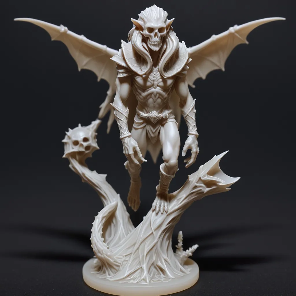 Prompt: 3d Pintable Resin Miniature for Dungeons and dragons.