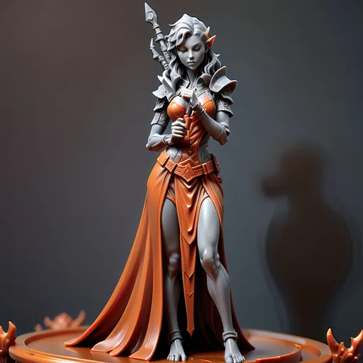 Prompt: 3D Printable Resin Miniature, detailed gaming piece, dynamic design, intricate features, solid gray resin, fantasy theme, ultra-detailed design, perfect for tabletop games, emphasizing textures and detailing, stylish contours, high-quality rendering, immersive atmosphere, captivating representation of gaming lore, suitable for advanced printing techniques.