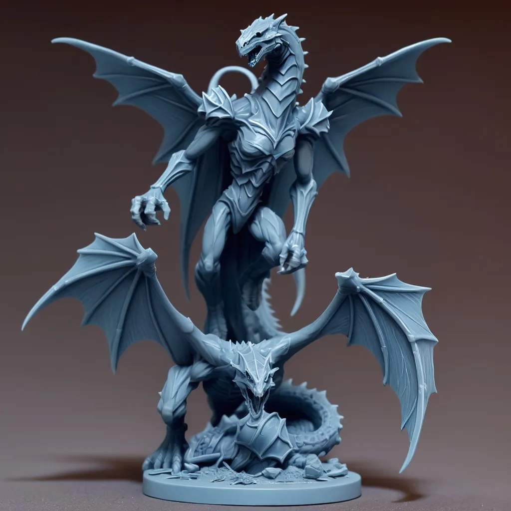 Prompt: 3d Pintable Resin Miniature for Dungeons and dragons.