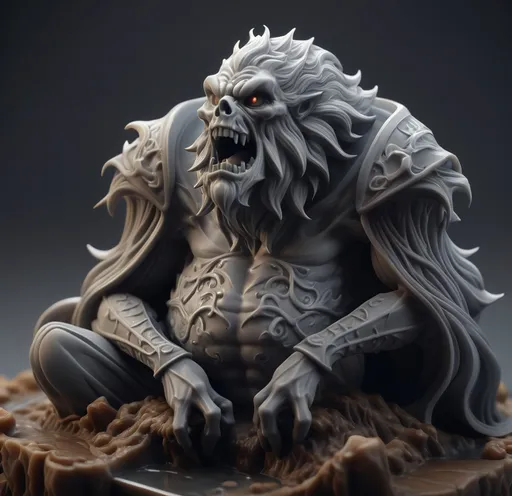 Prompt: 3D Printable Resin Miniature, detailed gaming piece, dynamic pose, intricate features, solid gray resin, fantasy theme, ultra-detailed design, perfect for tabletop games, emphasizing textures and detailing, stylish contours, high-quality rendering, immersive atmosphere, captivating representation of gaming lore, suitable for advanced printing techniques.