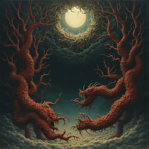 Prompt: In fleshy tendrils and oily reaching coils - it comes for you

One voice – the Maw - 

(Chorus – The Cry to the Void)
Who will recall us, the weavers of night?
Who will unbind us, return us to sight?
The Maw she still hungers, the Maw she still waits,
But silence now sings, where we once shaped all fate.

