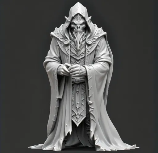 Prompt: 3D Printable Resin Miniature, detailed gaming piece, dynamic design, intricate features, solid gray resin, fantasy theme, ultra-detailed design, perfect for tabletop games, emphasizing textures and detailing, stylish contours, high-quality rendering, immersive atmosphere, captivating representation of gaming lore, suitable for advanced printing techniques.