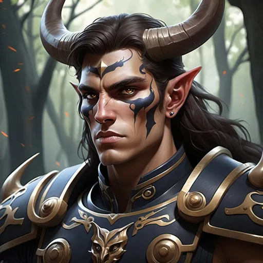 Prompt: Nos presentan a Kael, un joven Tauro, hijo de un líder militar. Aunque físicamente imponente como su raza, Kael cuestiona las brutales costumbres que mantienen el orden.