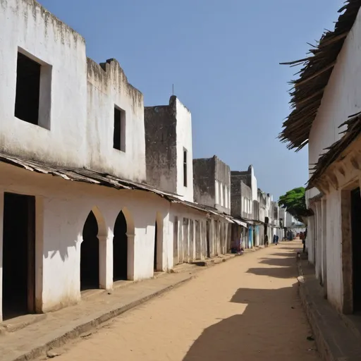 Prompt: image of futuristic lamu old town in 2300
