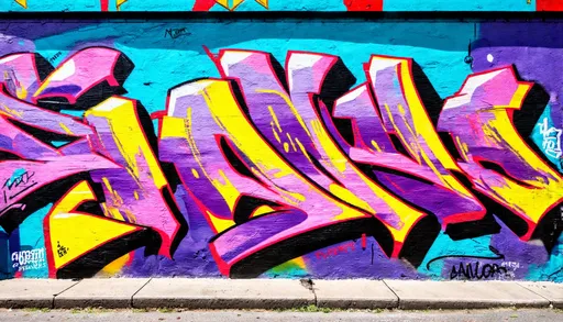 Prompt: Realistic graffiti walls with abstract graffiti, urban street art, vibrant and colorful, high quality, 4k, ultra-detailed, realistic, urban, graffiti art, abstract, vibrant colors, street style, ads-advertising, professional, atmospheric lighting