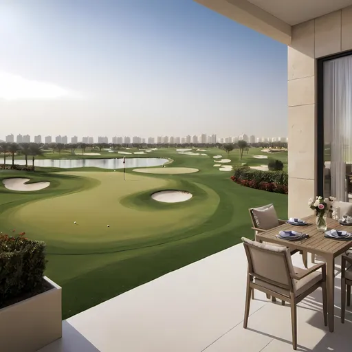 Prompt: Emaar South Dubai Golfview from Terrace