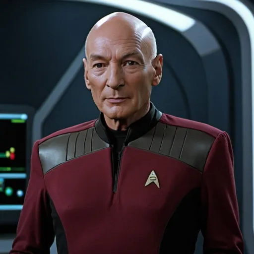 Prompt: Picard in a robot sut