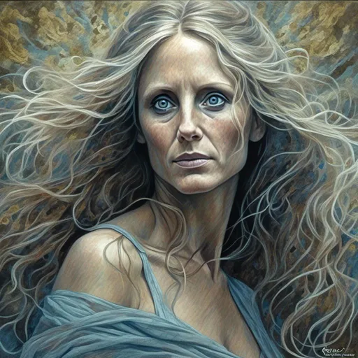 Prompt: <mymodel> gouache painting, adorable portrait unearthly beauty Great Raphael,
ancient Roman woman, very beautiful, delicate face, big eyes, hypnotic gaze, long dark wavy hair, gouache wash, cinematic, calligraphic lines, by Grape Royale, by Zdzislaw Beksinski, by Greg Rutkowski, by Peter Gric, elegant, mysterious, ornate holy vestal dress,
rich deep colors, boho style, beautiful patters, 8k