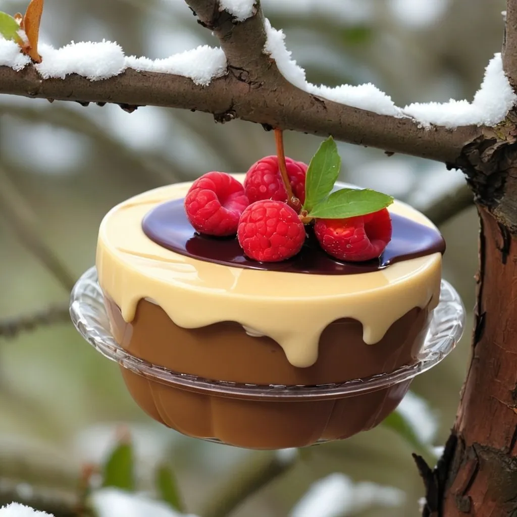 Prompt: pudding on a tree