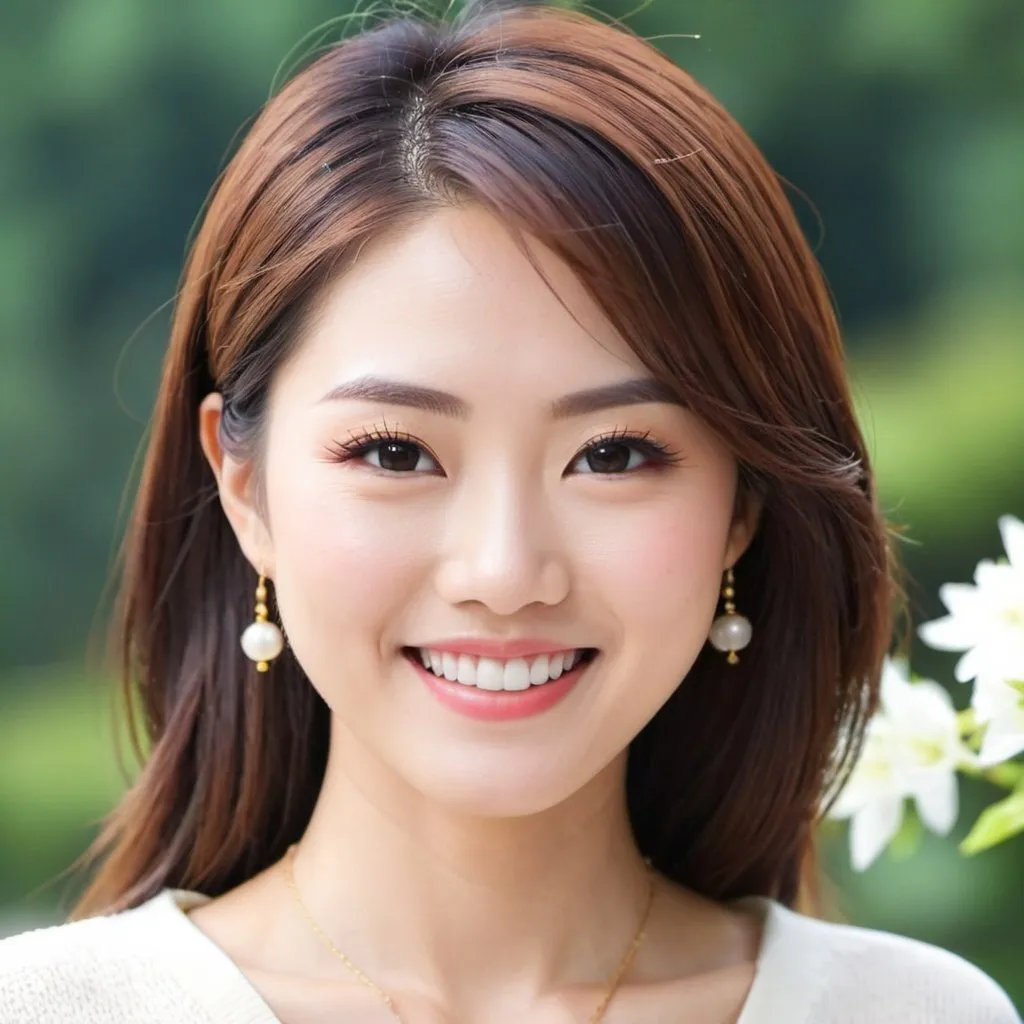 Japanese, beautiful face, smile,