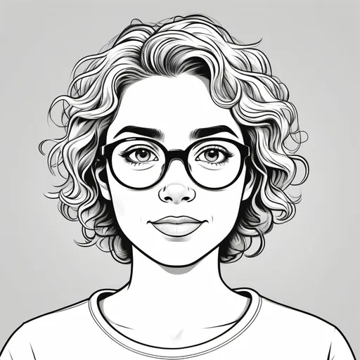 Prompt: Create 5 unique line art illustrations of individuals in a minimalist comic style. Each person should have distinct characteristics and expressions to reflect diverse personalities. Use clean black-and-white lines, focusing on facial features and body language. Ensure no background details for a clean comic panel look. The characters should include:

1. A young woman with short curly hair, wearing glasses, looking thoughtful and slightly smiling.


2. A middle-aged man with a beard and a slightly raised eyebrow, crossing his arms, appearing skeptical.


3. A teenage boy with messy hair and a hoodie, looking surprised or excited, with one hand raised as if making a point.


4. An elderly woman with a bun hairstyle, wearing a scarf, smiling gently, and holding a notebook.


5. A tall man with sharp features and a tie, frowning slightly with a hand on his chin, appearing deep in thought.



Focus on capturing their unique personalities and expressions through their facial features and poses. Use a consistent line art style suitable for a comic script 
