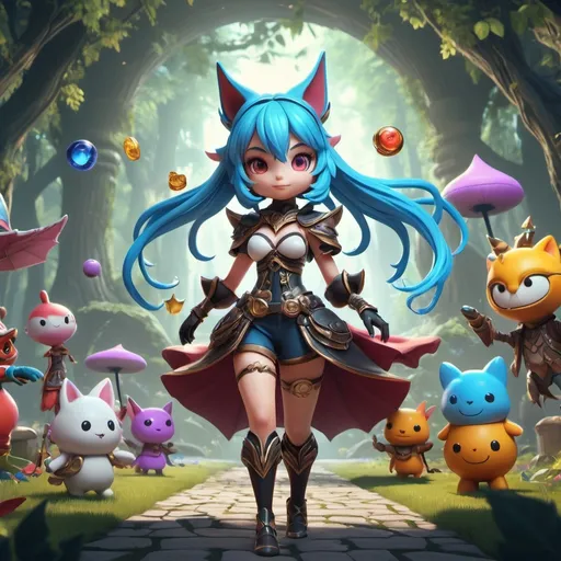 Prompt: gacha concept, (colorful, whimsical, vibrant), playful characters and fantastical elements, dynamic action scenes, fantasy elements intertwined with magic, enchanting atmosphere, captivating designs reminiscent of popular games, rich textures and high detail, ideal for fans of interactive gacha games, ultra-detailed 4K quality.