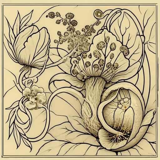 Prompt: (black and white) detailed intricate line art, Art Nouveau style, pastel color scheme, blooming flowers and graceful leaves, elegantly integrated numbers below, a number line aesthetic, inspired by Ernst Haeckel, generative art influence, wireframe diagram elements, celebrating Nuit, a mesmerizing coloring page, delicate and harmonious composition, inviting creativity and relaxation, perfect for art lovers.