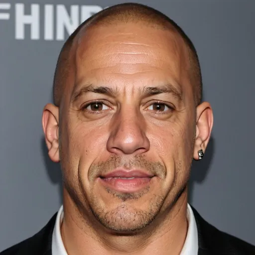 Prompt: Take a picture of vin diesel ugly cousin tin electric.