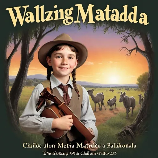 Prompt: Create a cd for childrens with title: "Waltzing Matilda"