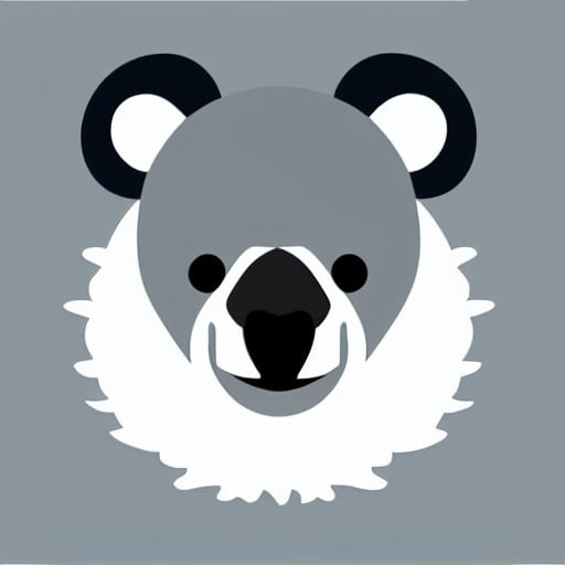 Prompt: 2d ferocious {koala head}, vector illustration, angry eyes, football team emblem logo, 2d flat, centered