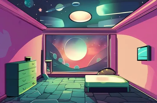 Prompt: room,background,planet