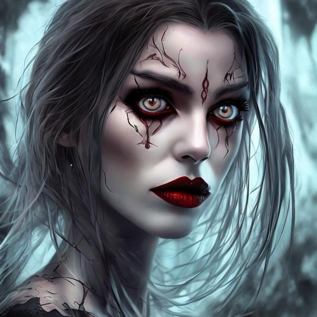 Prompt: if the number 666 were a woman (stunning. realistic)