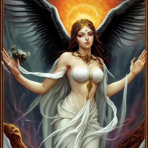Prompt: Female angel of  creation and death
