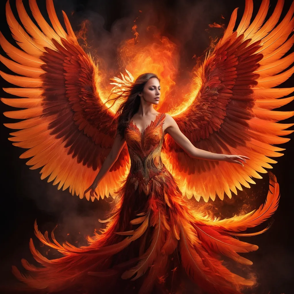 Prompt: Female, Phoenix,