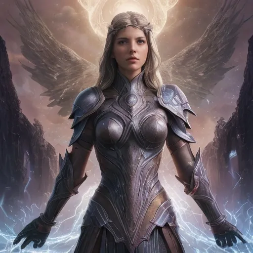 Prompt: Elspeth watched Leona with a newfound respect, her own eyes reflecting the tempest's shifting hues. "Your strength is not just in your power," she said, "but in your heart. You have shown these creatures that there is a path back to the light."