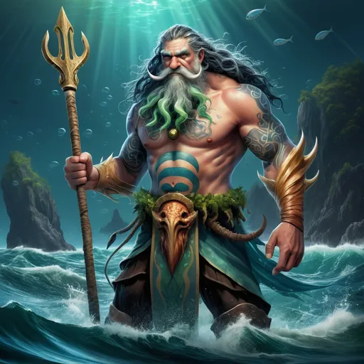 Prompt: Castor Tideborn is the offspring of the mighty sea god Poseidon and an unassuming mortal fisherwoman named Halia. Born on the shores of a secluded island, Castor's life was steeped in the whispers of the ocean from the moment he took his first breath. Raised in a simple fishing village, he quickly distinguished himself with his uncanny ability to predict the weather and charm the most elusive of sea creatures into his nets. His mother, fearing for his safety, revealed his true heritage to him when he was but a lad of fifteen summers. With the revelation came the burden of his destiny: to serve as the mediator between the tempestuous realm of the sea and the fragile lands of men. Castor embraced his fate, using his power to tame the raging waters during storms and guide lost sailors home to their loved ones. His deeds earned him the respect of both the villagers and the creatures of the deep, who soon grew to view him as a guardian and protector.

As the years rolled by, Castor's reputation grew, and the gods took notice. Poseidon, proud of his son, bestowed upon him the title of "The Nautical Herald," granting him dominion over the tides and the ability to speak the ancient language of the sea. Castor's mother, however, grew fearful of the envy that his greatness might incur from the capricious gods. She begged Poseidon to release her son from his divine duties, allowing him to live a peaceful life with the humans he had come to love. The sea god, ever the strategist, agreed, but on one condition: that Castor's heart remain pure and unblemished by greed or malice. Should he ever betray the trust of the sea, his powers would be stripped away, and he would be cast into the depths.