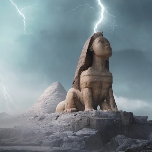 Prompt: The Sphinx's words echoed in her mind: "To command the tempest, you must become one with it." With a deep breath, she stepped out of the library and into the driving rain, the wind whipping her mane around her face. She closed her eyes and let the storm's fury wash over her, feeling its energy meld with her own.