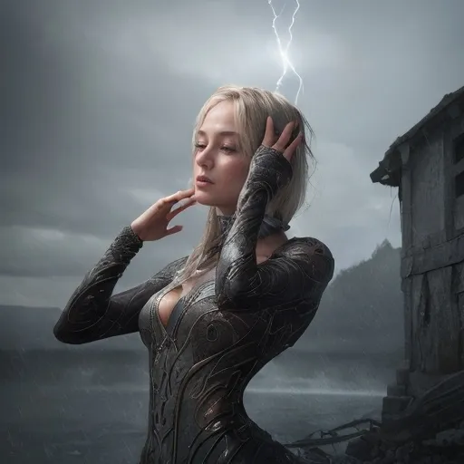 Prompt: Leona dipped her head in a gesture of gratitude. "It is a lesson we all must learn," she responded. "The storm within us can be a destructive force, but it can also be a beacon of change."