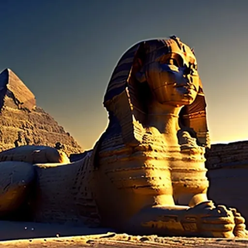 Prompt: The Sphinx placed a heavy, yet gentle stone paw upon her shoulder. "The true test is yet to come. The pact you made demands much of you. Your journey is only beginning."