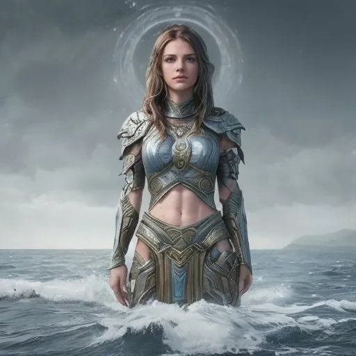 Prompt: Elspeth stepped closer, her eyes filled with the wisdom of one who had faced gods and lived to tell the tale. "Find balance within yourself, Leona. The storm is a part of you, but you are not the storm. Seek the calm within the tempest, and you will find your true strength."