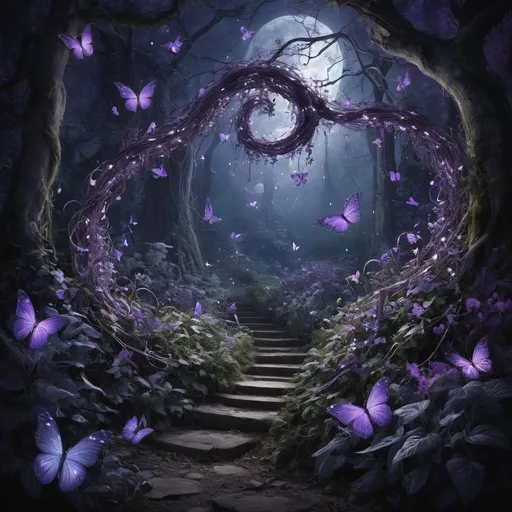 Prompt: Forgotten Garden of Starlight
"Hidden within a dense, moonlit forest lies a garden filled with glowing, otherworldly plants. Flowers shaped like spirals bloom in hues of violet and silver, each petal emitting a soft, pulsating light. Hanging vines glimmer like strands of stars, while translucent butterflies with shimmering wings flutter lazily through the air. In the center of the garden, a crystalline fountain spills liquid starlight into a shallow pool, its surface reflecting the galaxies above. Ancient, moss-covered statues of unknown figures stand guard, their faces weathered but serene. The atmosphere is tranquil and enchanting, with hyper-detailed textures on every leaf, petal, and ripple in the starlit pool."