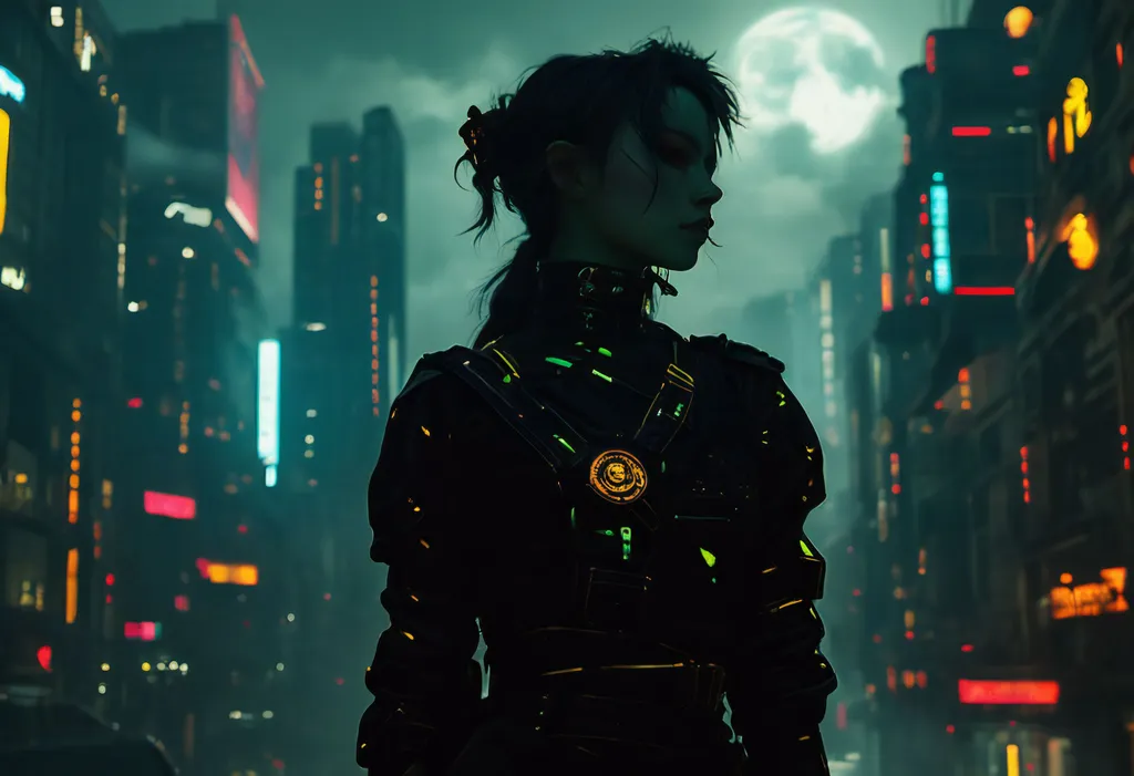 Prompt: techno fantasy rave girl, fantasy sci-fi cyberpunk aesthetic, ↑ ★★★★☆ ✦✦✦✦✦, taschen, TIFF