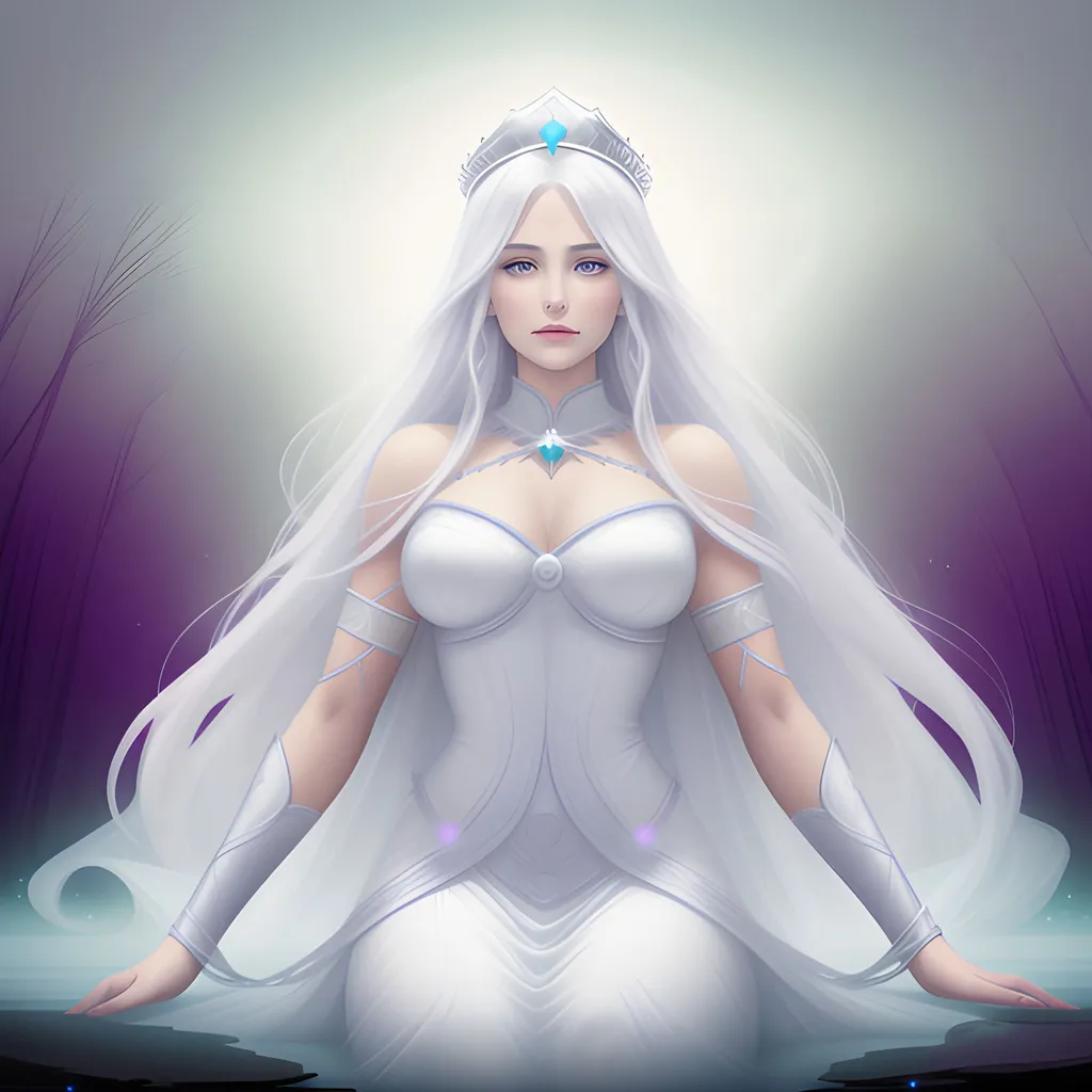 Prompt: xxinky25xx, zrpgstyle, Frigg Norse beloved Queen Goddess, hyper realistic, HD 4k, professional, ethereal, white hair, white skin, gorgeous face, gorgeous jewelry and crown, full body, ambient glow, castle in the wetlands landscape, detailed, elegant, ethereal, mythical, goddess, surreal lighting, majestic, goddesslike aura