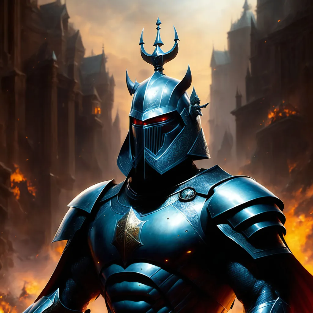 Prompt: Grotesque handsome black knight. UHD. HDR. 8K. Photorealistic. Full length. Full body, square image, centered, #screenshotsaturday, #myportfolio, pixel perfect, contest winner, 32k huhd