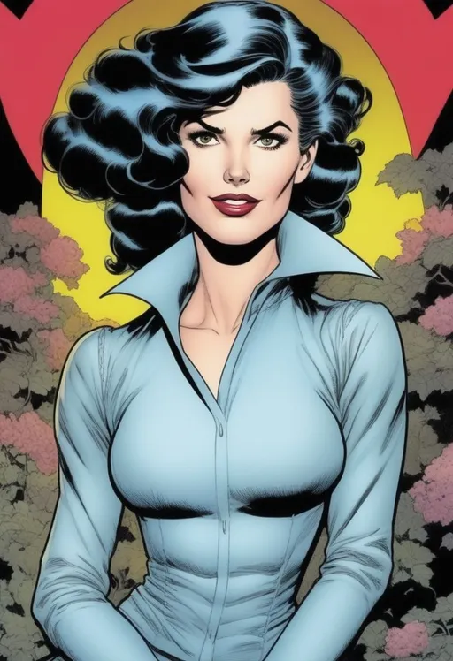Prompt: Tom Grummett's Dark Horse Comics style colored inkwash depiction of Lois Lane, professional, taschen