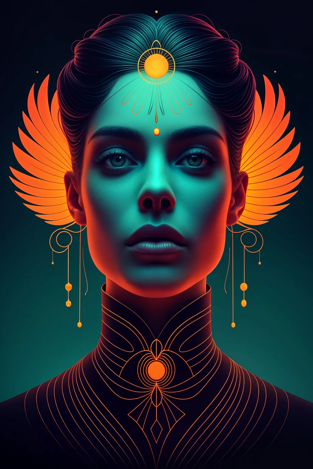 Prompt: Create a high-quality, symmetrical character poster with vivid colors, blending Leonetto Cappiello and Roland Topor's art styles. Render as an elegant digital painting, smooth and refined, perfect for trending on ArtStation, Behance, and Artforum, perfect for trending on ArtStation, Behance, and Artforum