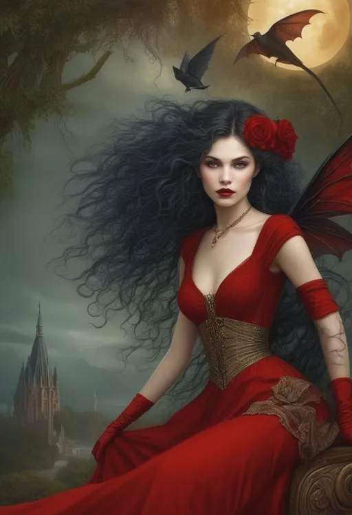 Prompt: dark fantasy, vampire, romance, book cover picture, high detail, surrealistic, 4k, centred