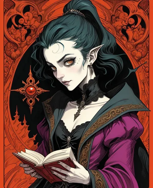 Prompt: velvetlibraianmjstyle, zrpgstyle, ↑ ★★★★☆ ✦✦✦✦✦, inspired by Aaron Horkey, TIFF