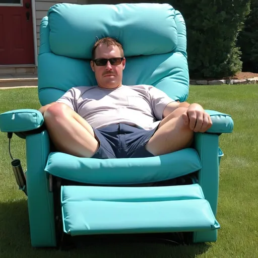 Prompt: Melting into my recliner lawn chair