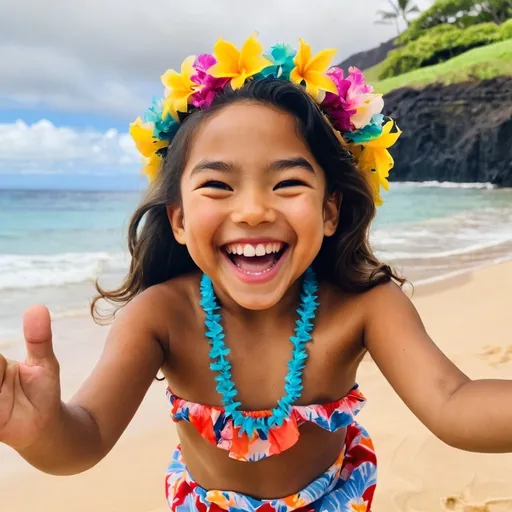 Prompt: Happy in Hawaii