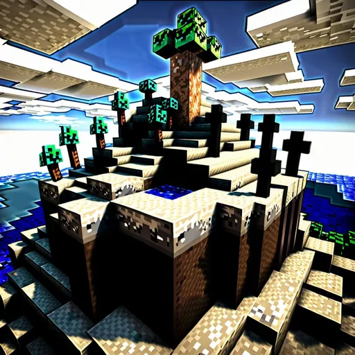 Prompt: Make a image of a Minecraft server That has no rules and is 13 years old