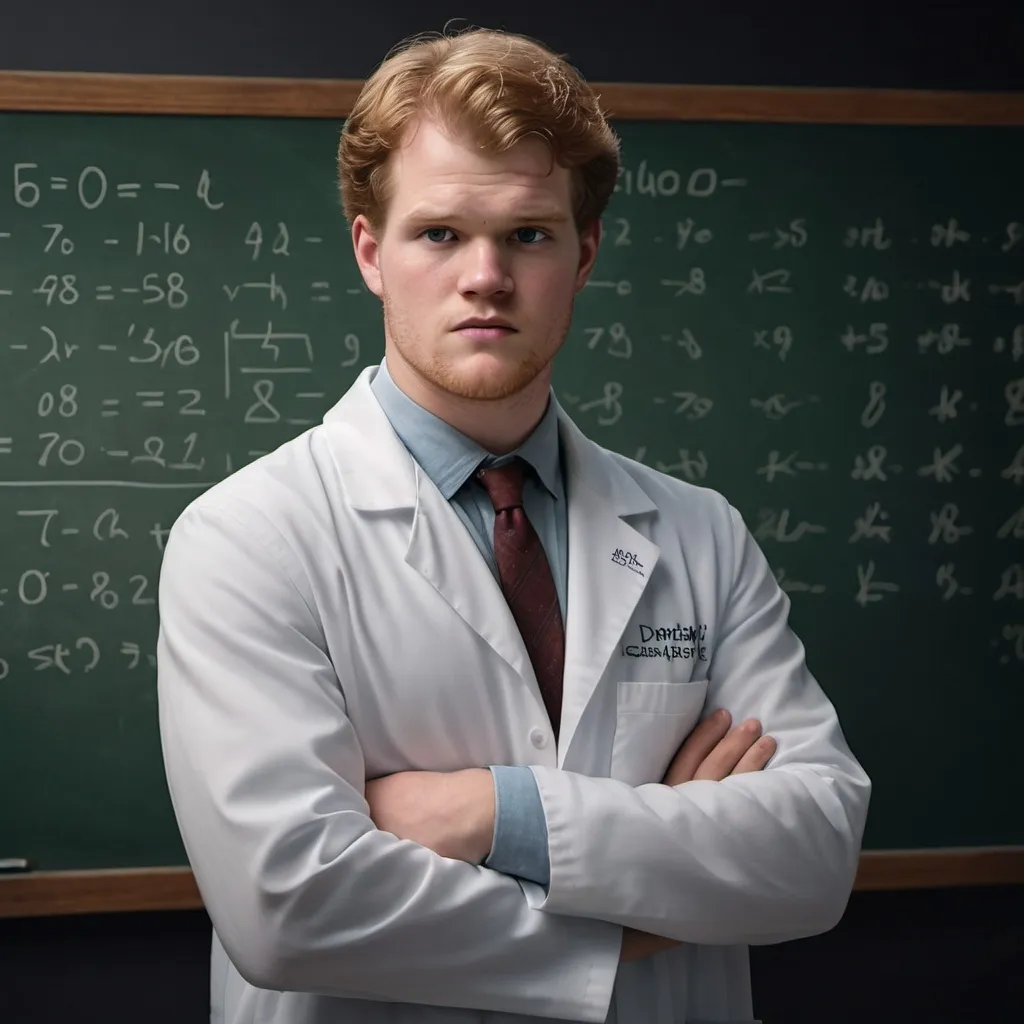 Prompt: Sam Darnold as a mathematician. 