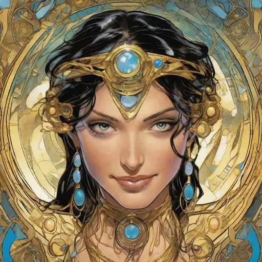 Prompt: THE BEAUTIFUL FACE OF PROMETHEA