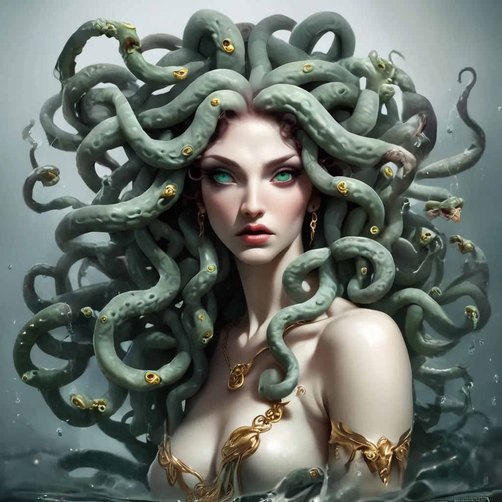 Prompt: BEAUTIFUL STUNNING MEDUSA