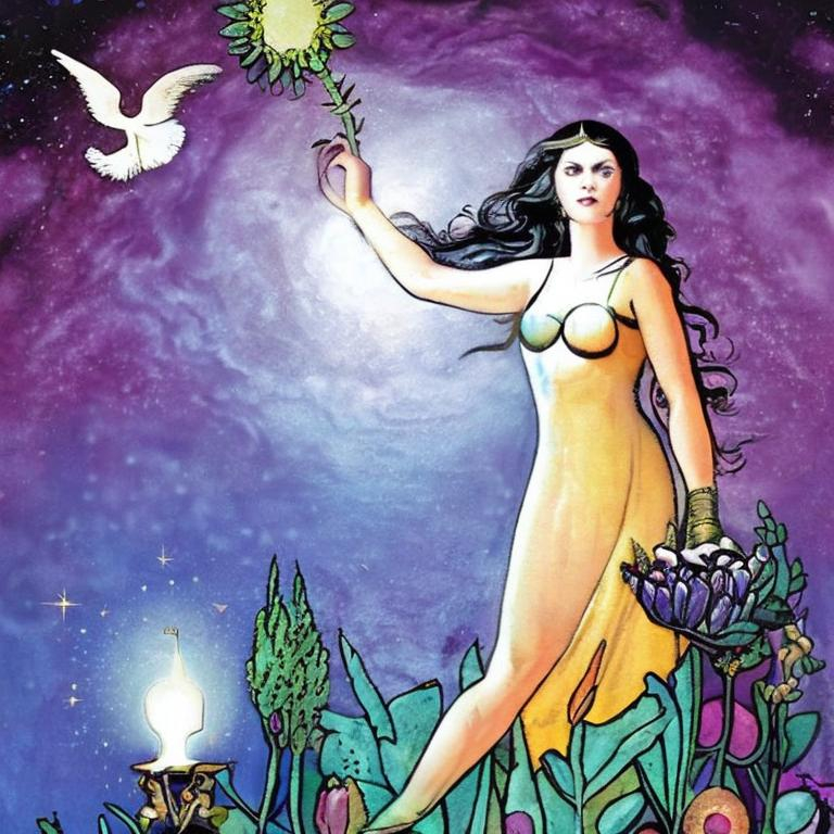 Prompt: THE GODDESS PROMETHEA