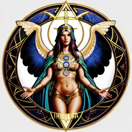 Prompt: PROMETHEA, HOLY, LOGO