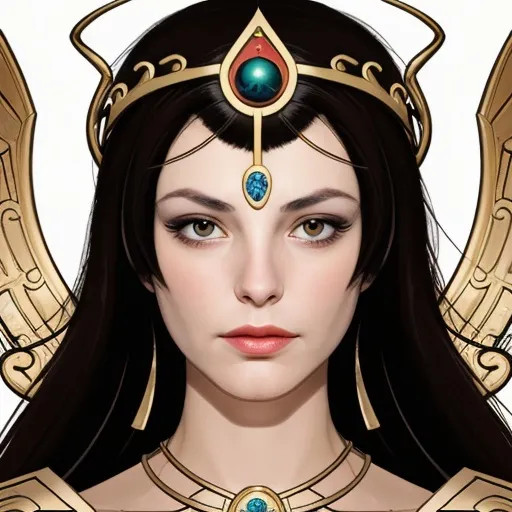Prompt: THE MOST BEAUTIFUL FACE OF THE GODDESS PROMETHEA