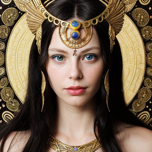 Prompt: THE MOST BEAUTIFUL FACE OF THE GODDESS PROMETHEA