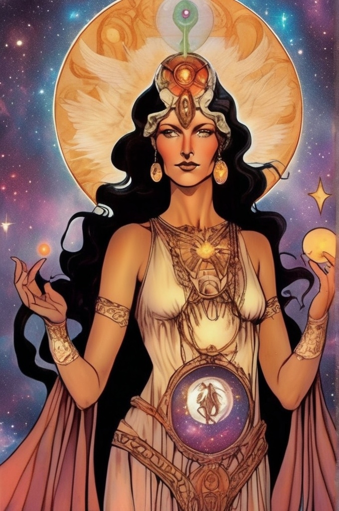 Prompt: PROMETHEA GODDESS OF MAGIC
Mythology
Magic
Superhero
Occult
Feminism
Alchemy
Hermeticism
Kabbalah
Metaphysics
Symbolism
Transformation
Gnosis
Imagination
Consciousness
Tarot
Divinity
Philosophy
Mythopoesis
Journey
Enlightenment
Creation
Apocalypse
Mysticism
Alternate realities
Archetypes